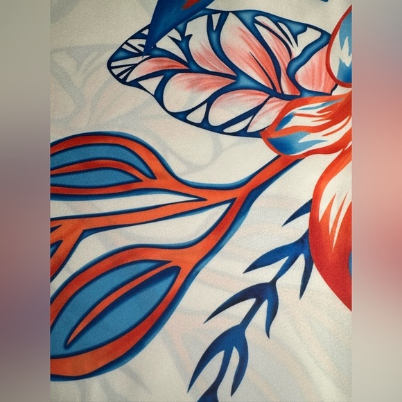 Casual Bahamian Delight Blue Two Piece Set Crop Top and Pants - Picture 10 of 12